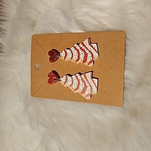 Little Debbie Christmas Tree Earrings